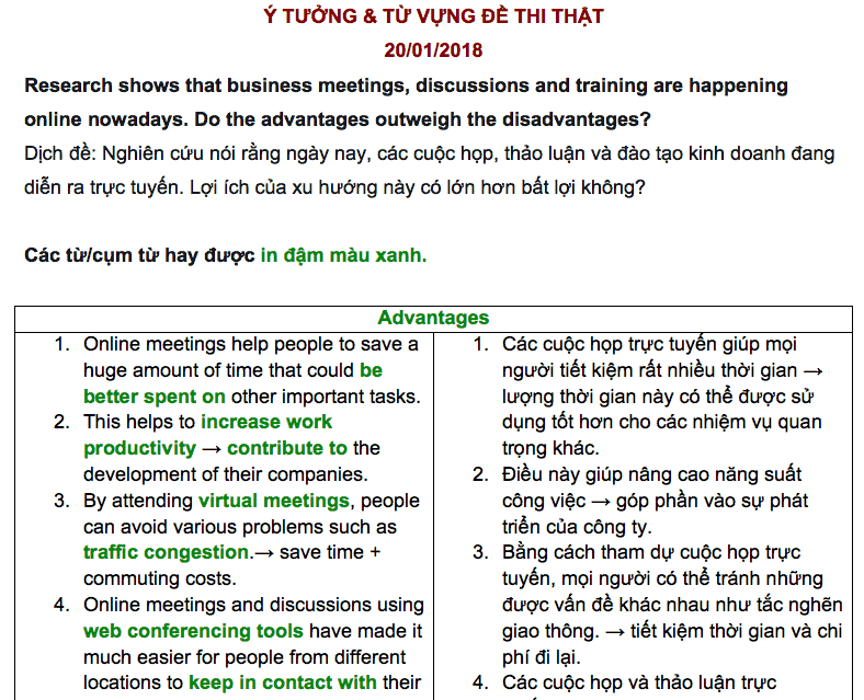đề thi ielts writing 20/1/2018