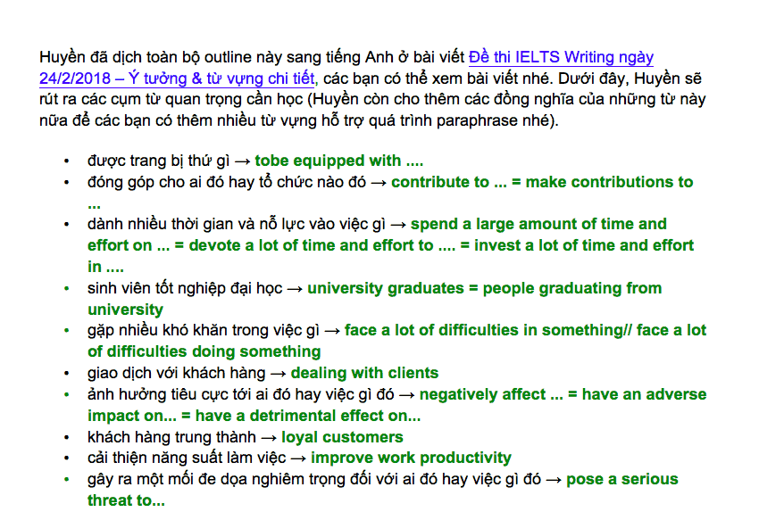 bài mẫu đề thi ielts writing ngày 24/2/2018