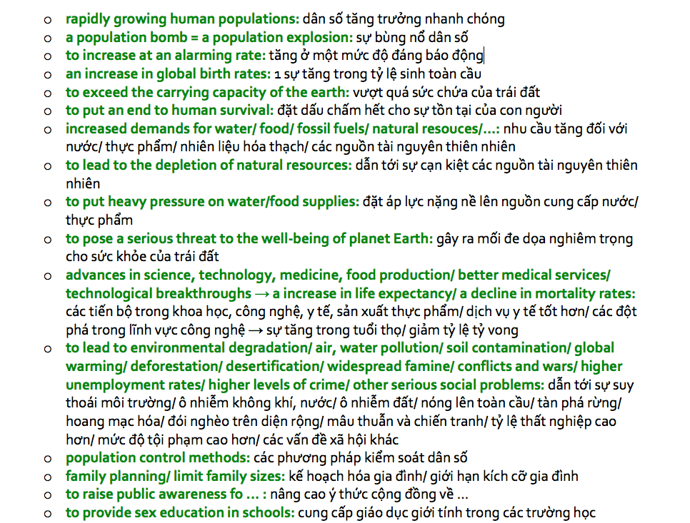 tu-vung-ielts-chu-de-overpopulation-