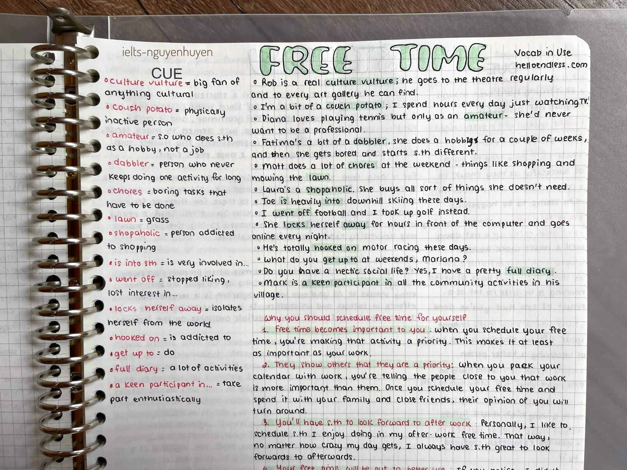 free-time-vocabulary