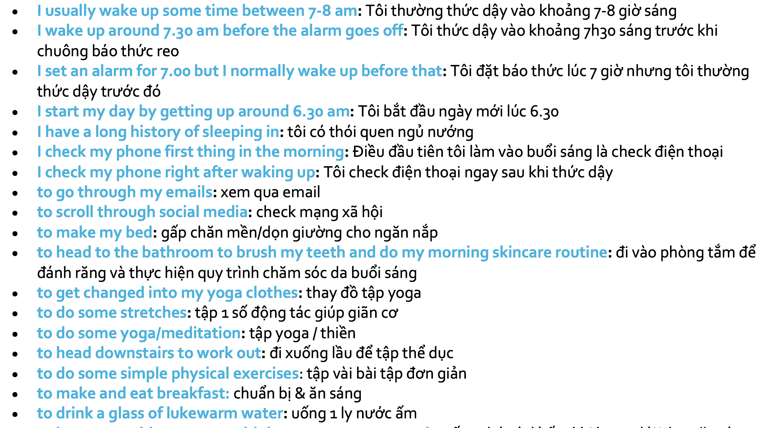 tu-vung-chu-de-daily-routines