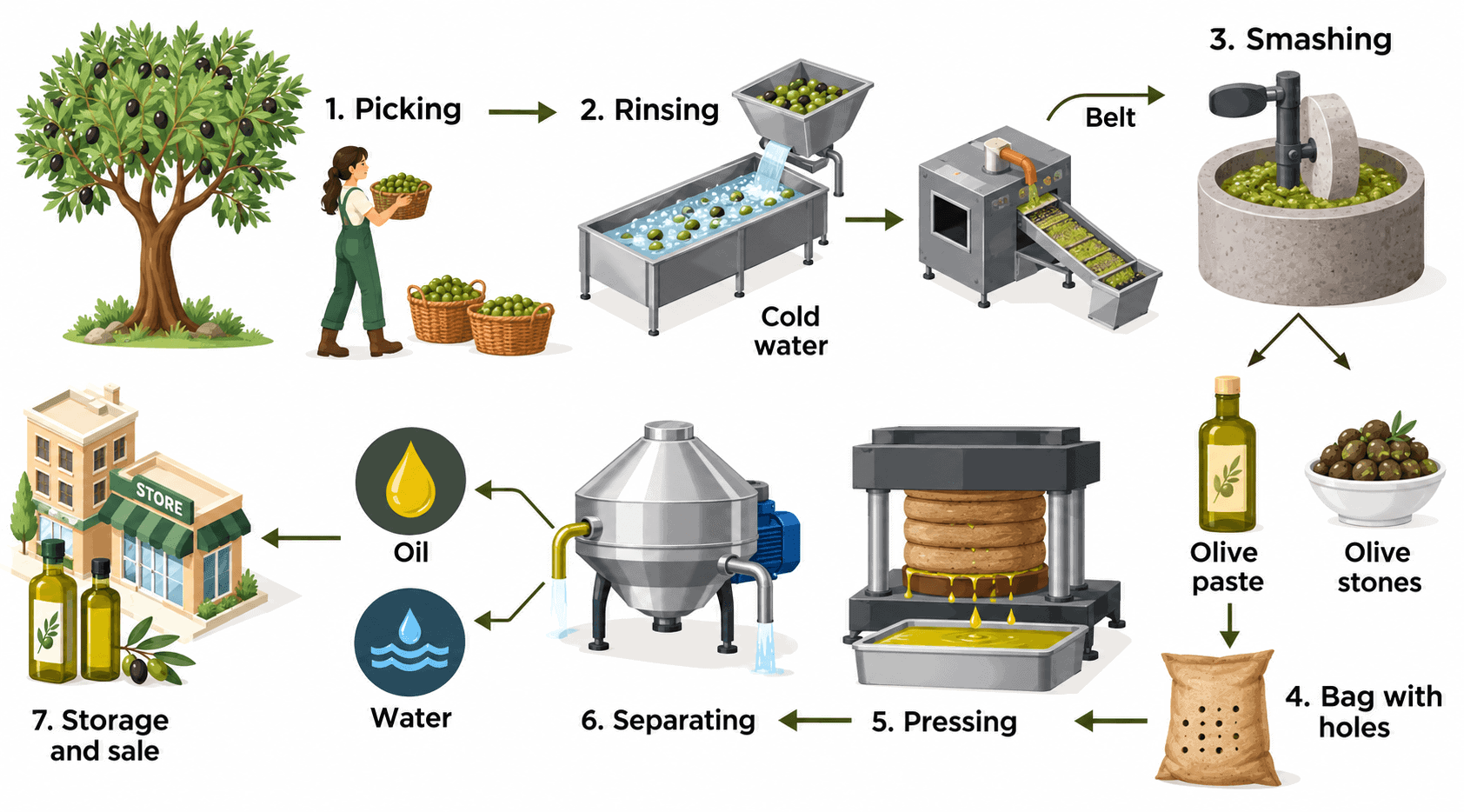 the-diagram-shows-the-process-of-the-production-of-olive-oil-1-1
